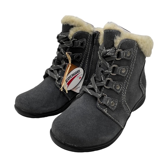 NEW Earth Origins Women's "Crowley" Lace-Up Suede Ankle Boots - Iron Grey - Picture 8 of 11